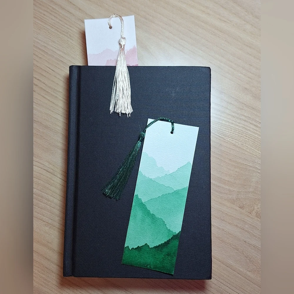 Hand-painted Abstract Landscape Bookmarks - Set of 2 (NWOT) - Picture 6 of 6